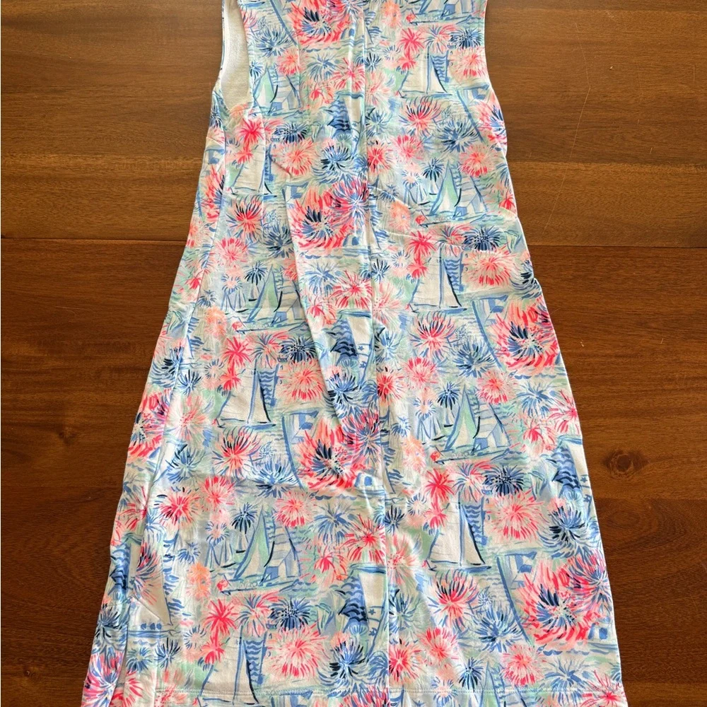 Lilly Pulitzer Wave & Coral Floral Sleeveless Shift Dress - Picture 4 of 4